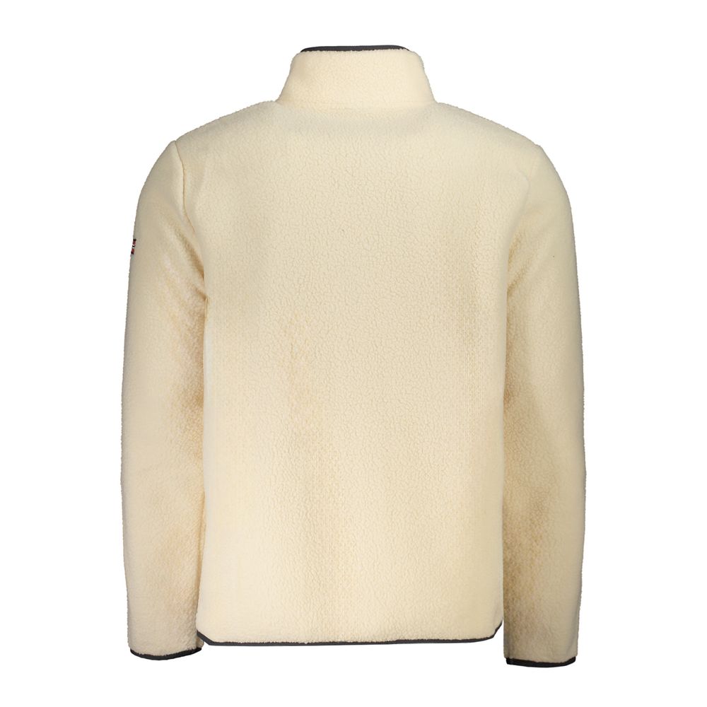 Norway 1963 Beiger Herrenpullover aus Polyester mit mehreren Taschen