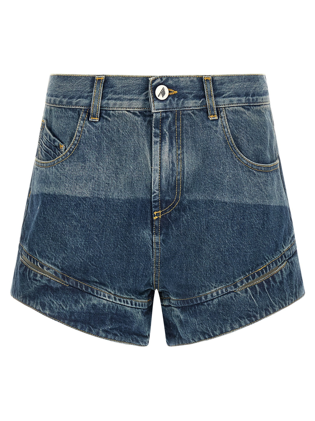 The Attico Blaue Baumwoll-Bermudashorts