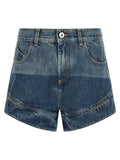 The Attico Blaue Baumwoll-Bermudashorts