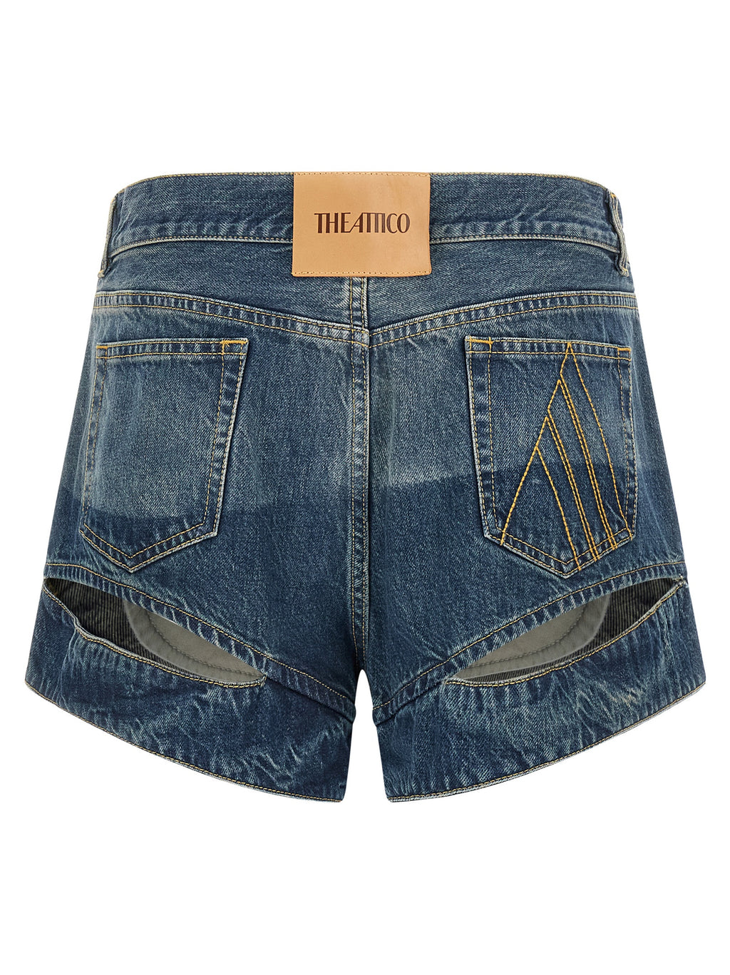 The Attico Blaue Baumwoll-Bermudashorts