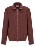 Brunello Cucinelli Bordeaux Virgin Wool Bomber