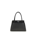 Prada Schwarze Kalbsleder Bos Taurus Handtasche