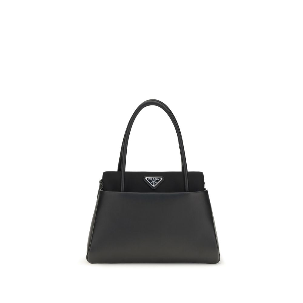 Prada Schwarze Kalbsleder Bos Taurus Handtasche