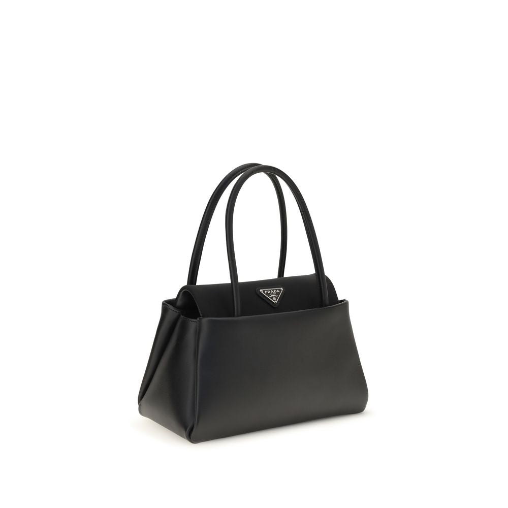 Prada Schwarze Kalbsleder Bos Taurus Handtasche