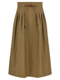 Max Mara Zweifarbiger Baumwoll-Midirock