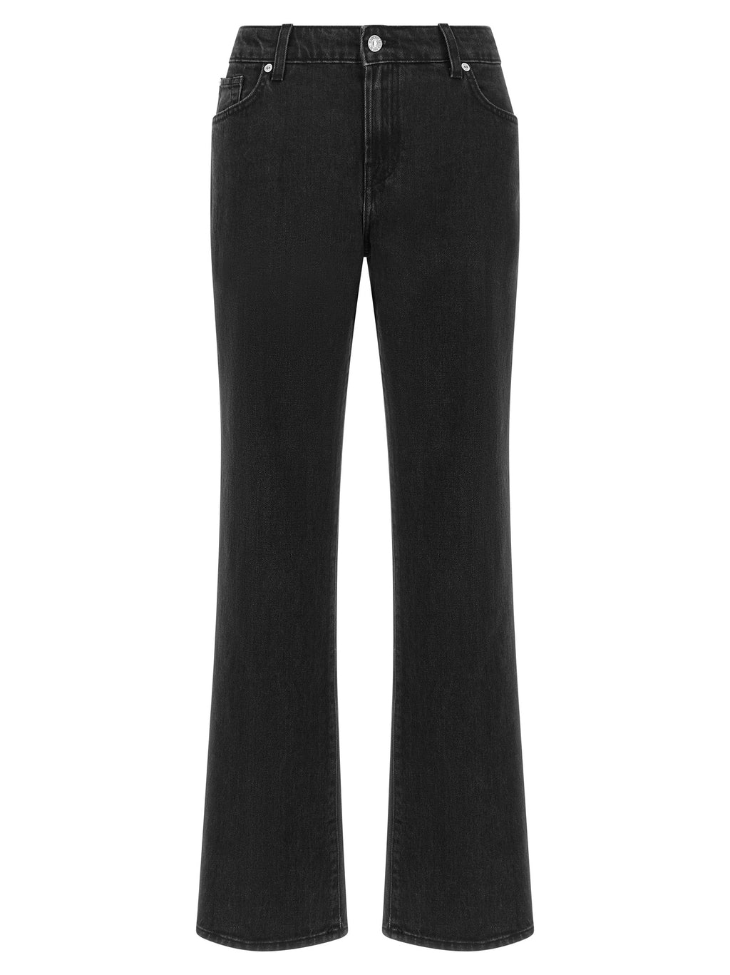 7 For All Mankind Schwarze Baumwoll-Schlagjeans