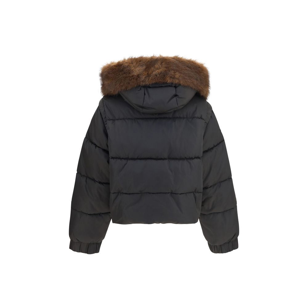 PINKO Braune Daunenjacke in voller Länge aus Gänsedaunen