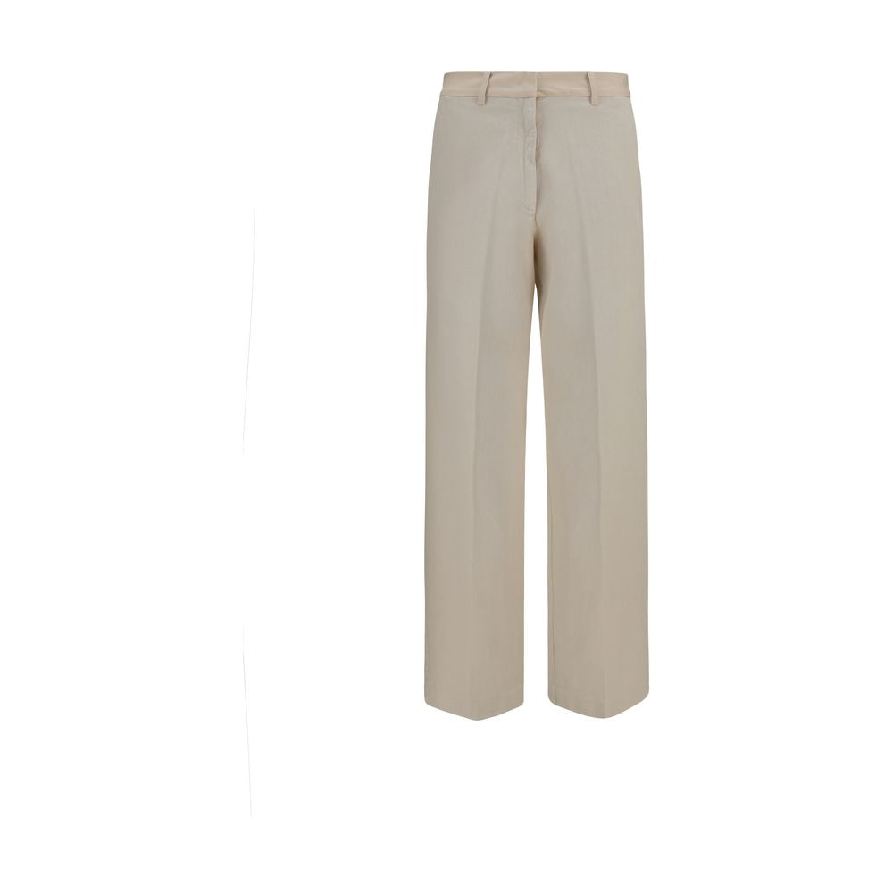 Forte_Forte Beige Baumwoll-Chino-Hose