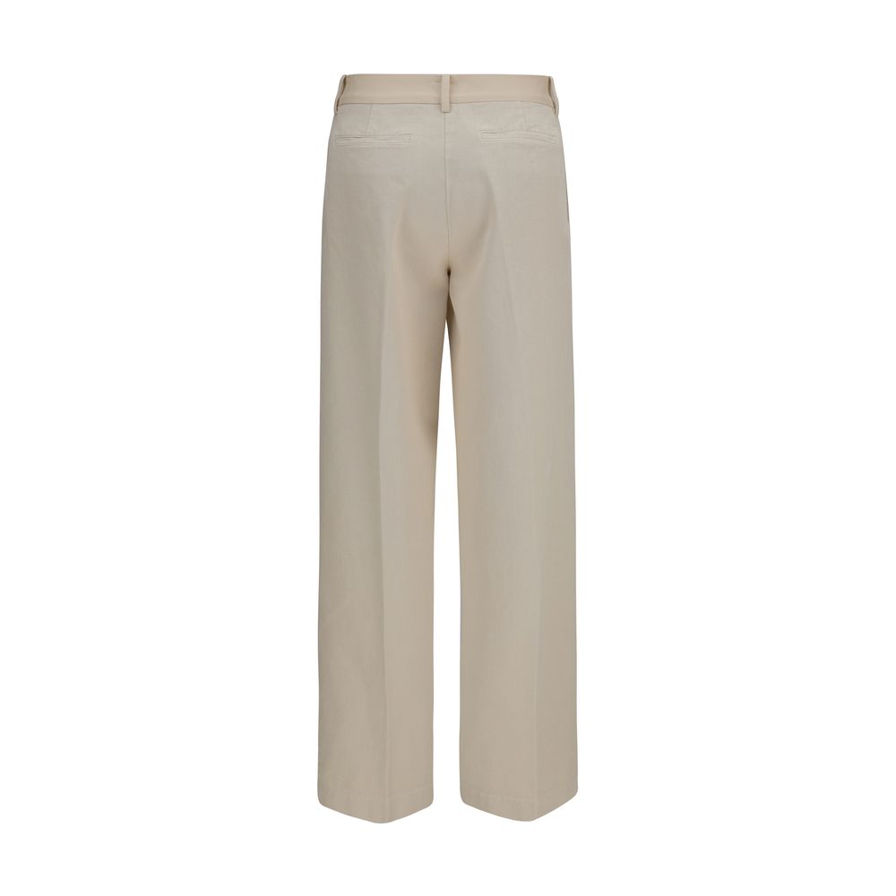 Forte_Forte Beige Baumwoll-Chino-Hose