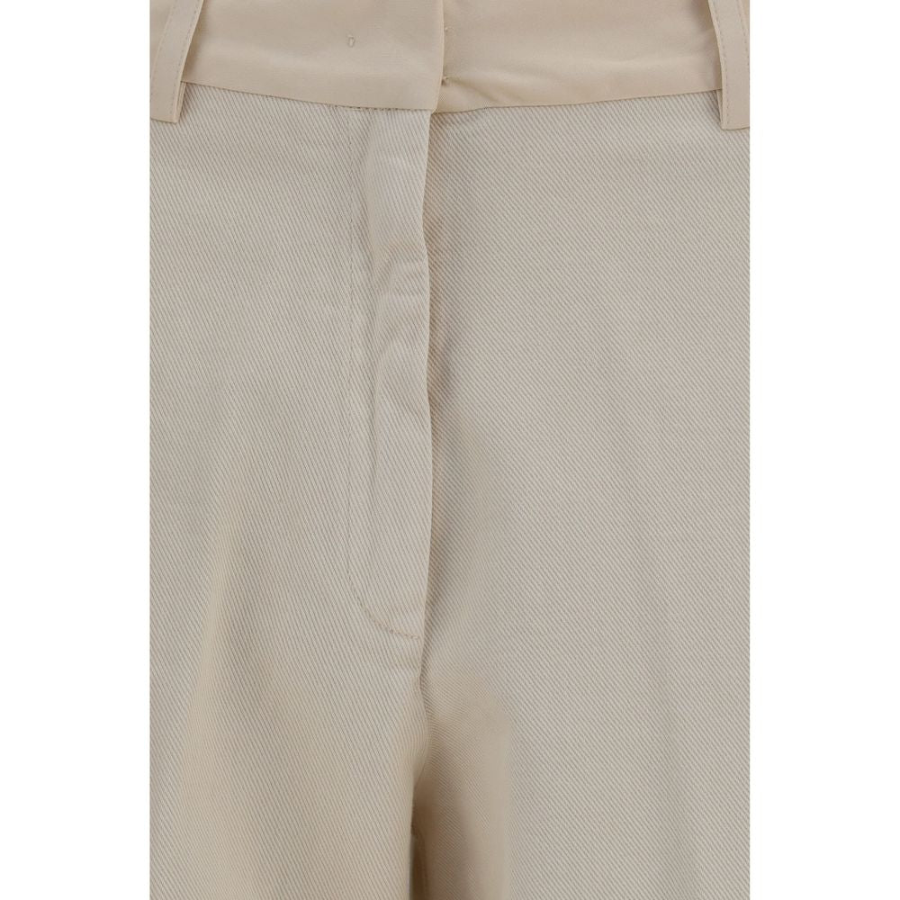 Forte_Forte Beige Baumwoll-Chino-Hose