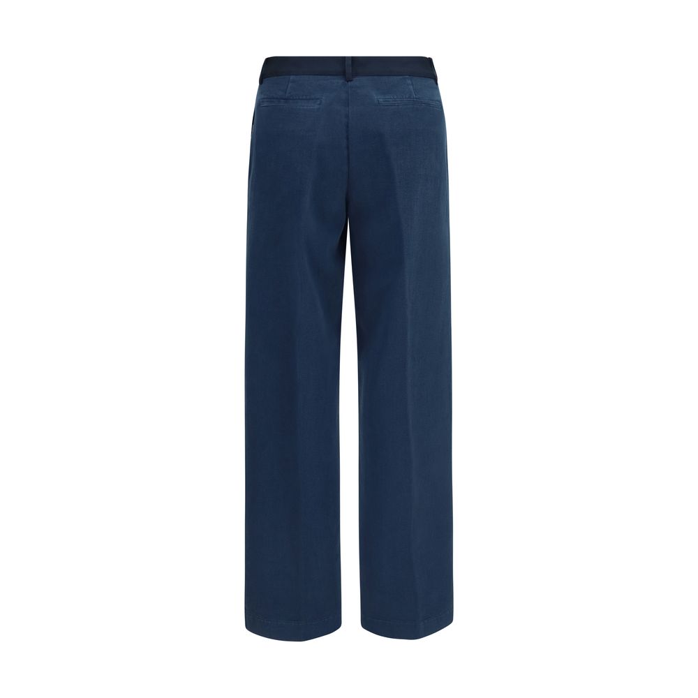 Forte_Forte Blaue Baumwoll-Chino-Hose