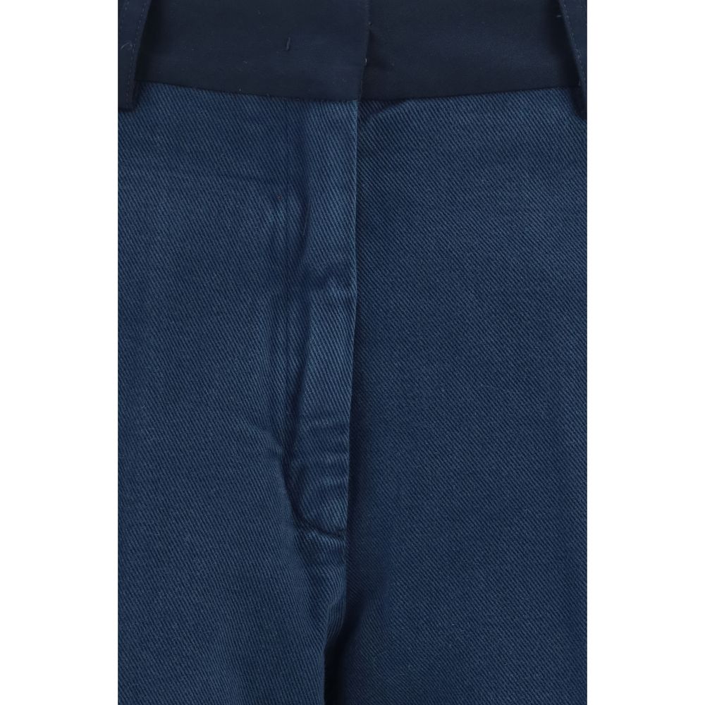 Forte_Forte Blaue Baumwoll-Chino-Hose