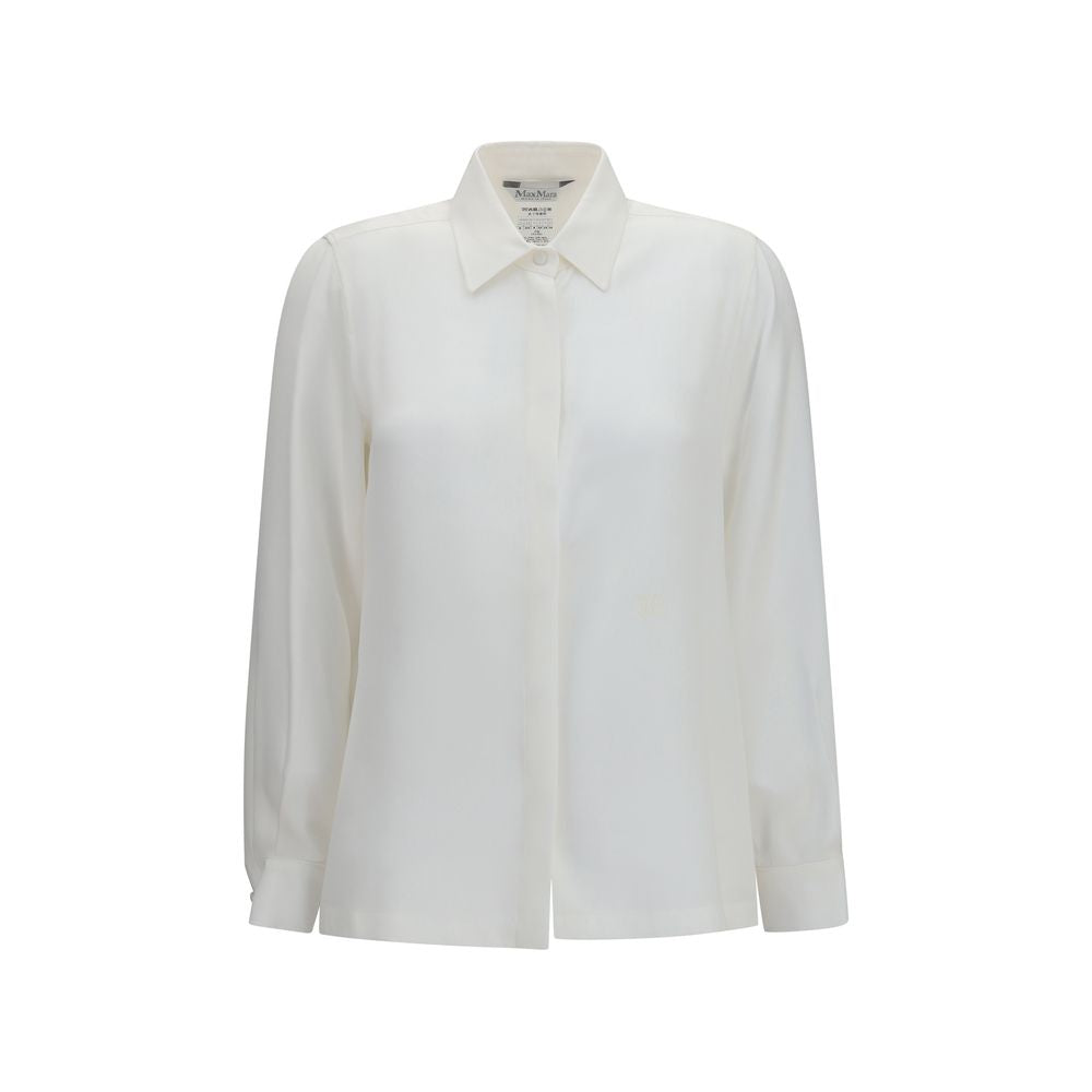 Max Mara Weißes Seidenhemd