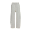Max Mara Weiße Cropped Hose aus Baumwolle