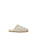 Forte_Forte Mules aus silbernem Stoff