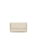 Valentino Garavani Beige Calf Leather Bos Taurus Wallet