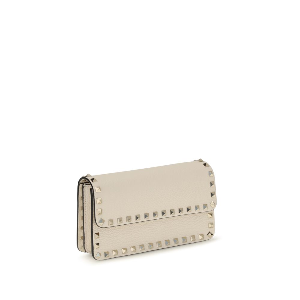 Valentino Garavani Beige Calf Leather Bos Taurus Wallet
