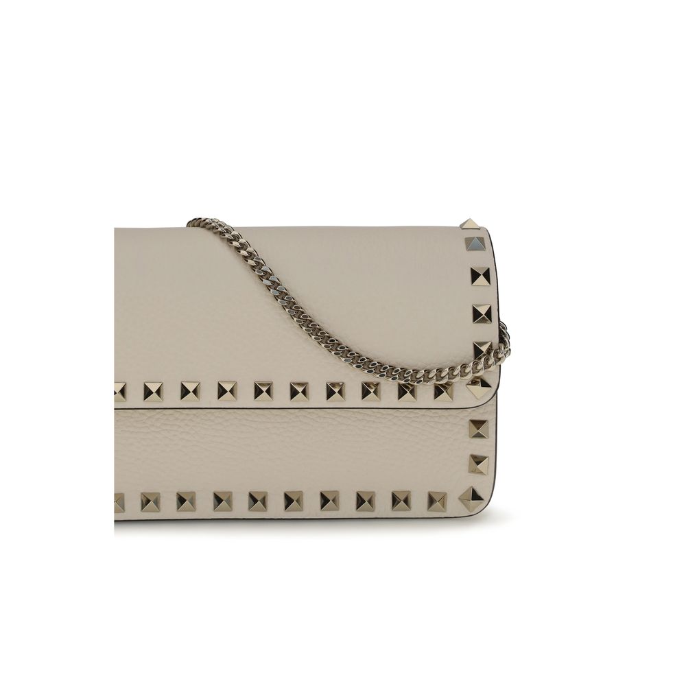 Valentino Garavani Beige Calf Leather Bos Taurus Wallet