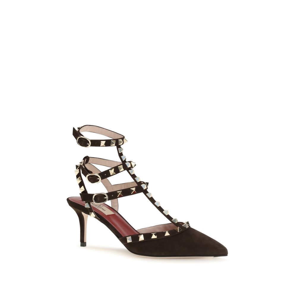 Valentino Garavani Braune Wildleder-Pumps mit hohem Absatz