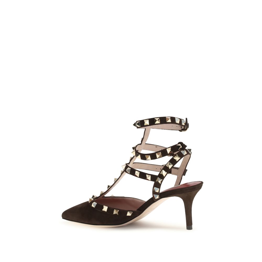 Valentino Garavani Braune Wildleder-Pumps mit hohem Absatz