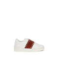 Valentino Garavani Weiße Low-Top-Sneaker aus Kalbsleder Bos Taurus
