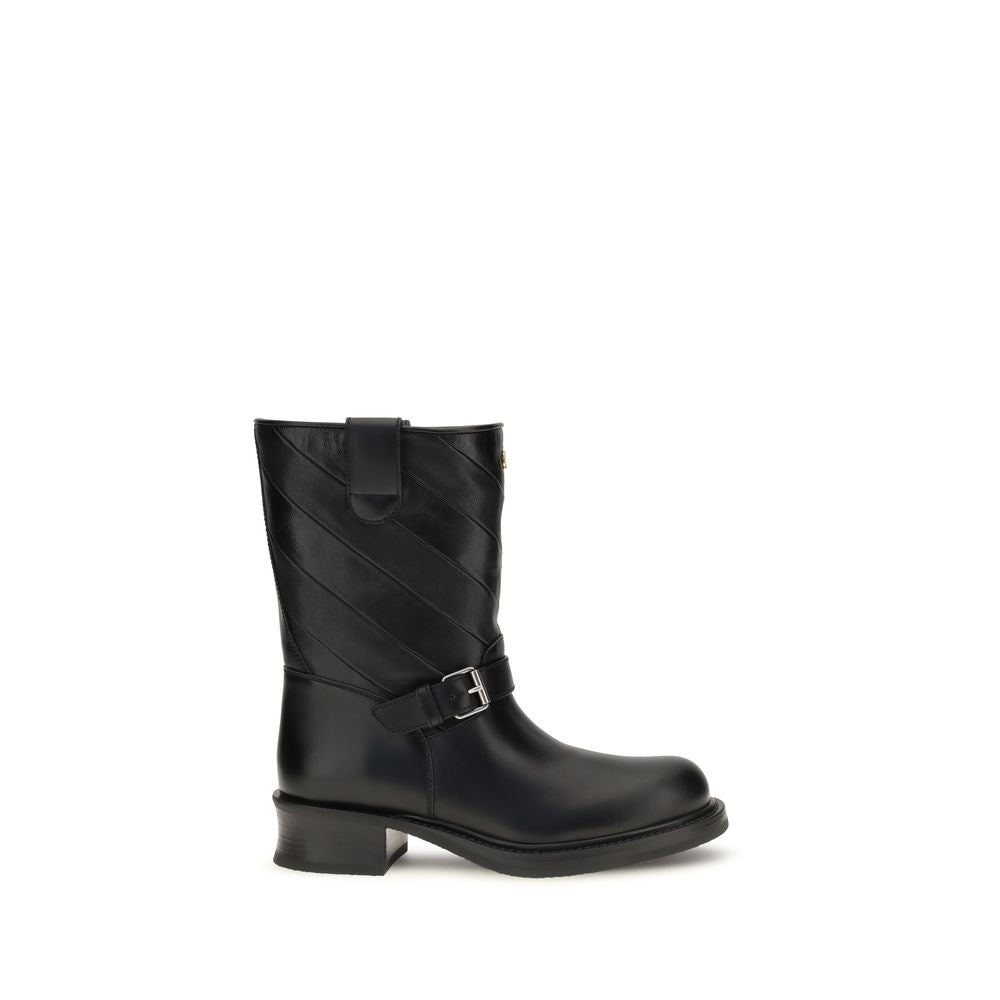 Valentino Garavani Schwarze Ankle Boots aus Kalbsleder Bos Taurus