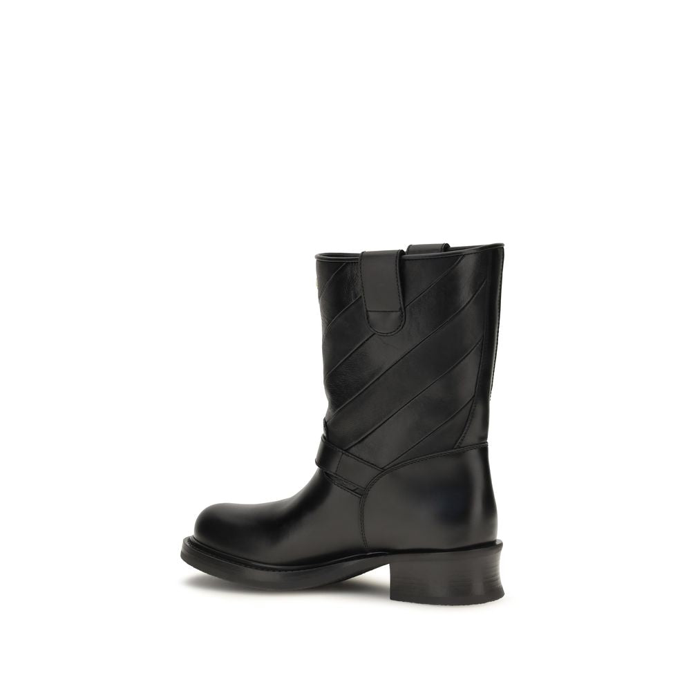 Valentino Garavani Schwarze Ankle Boots aus Kalbsleder Bos Taurus