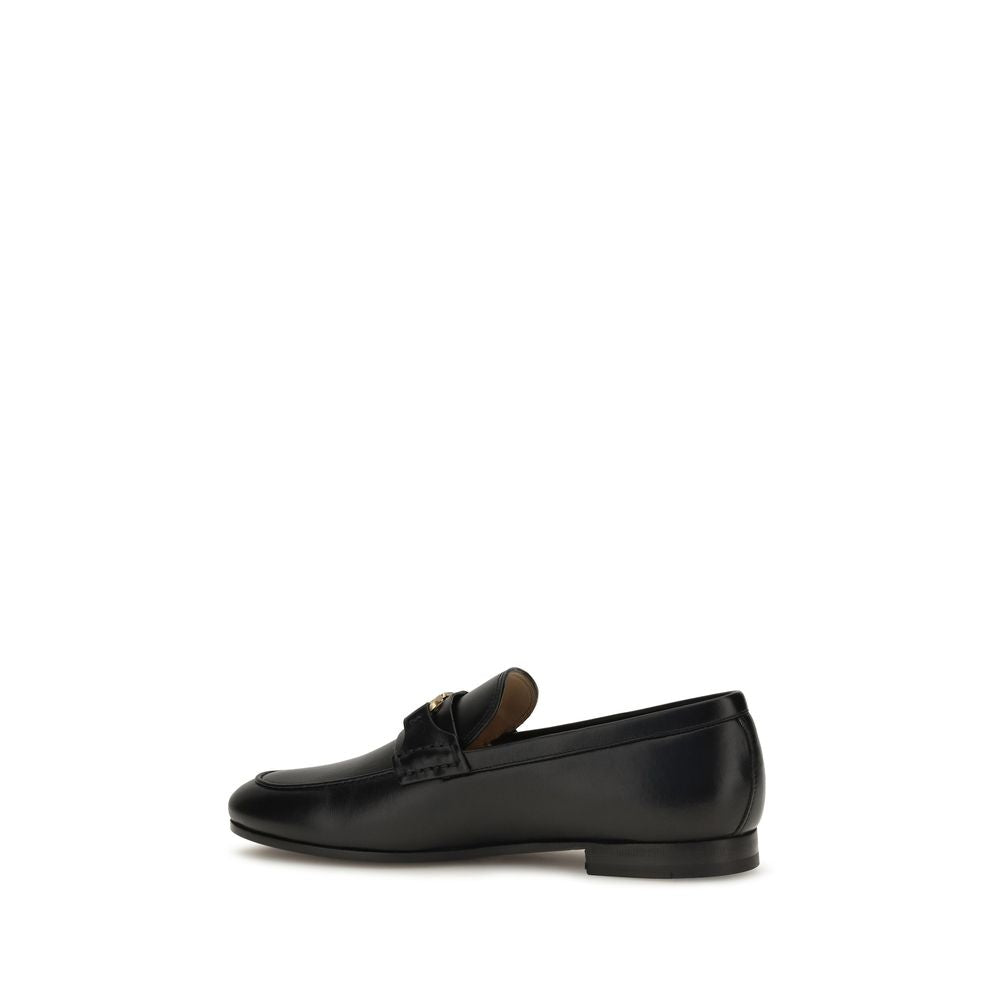 Valentino Garavani Schwarze "Bos Taurus" Kalbsleder Loafer zum Hineinschlüpfen