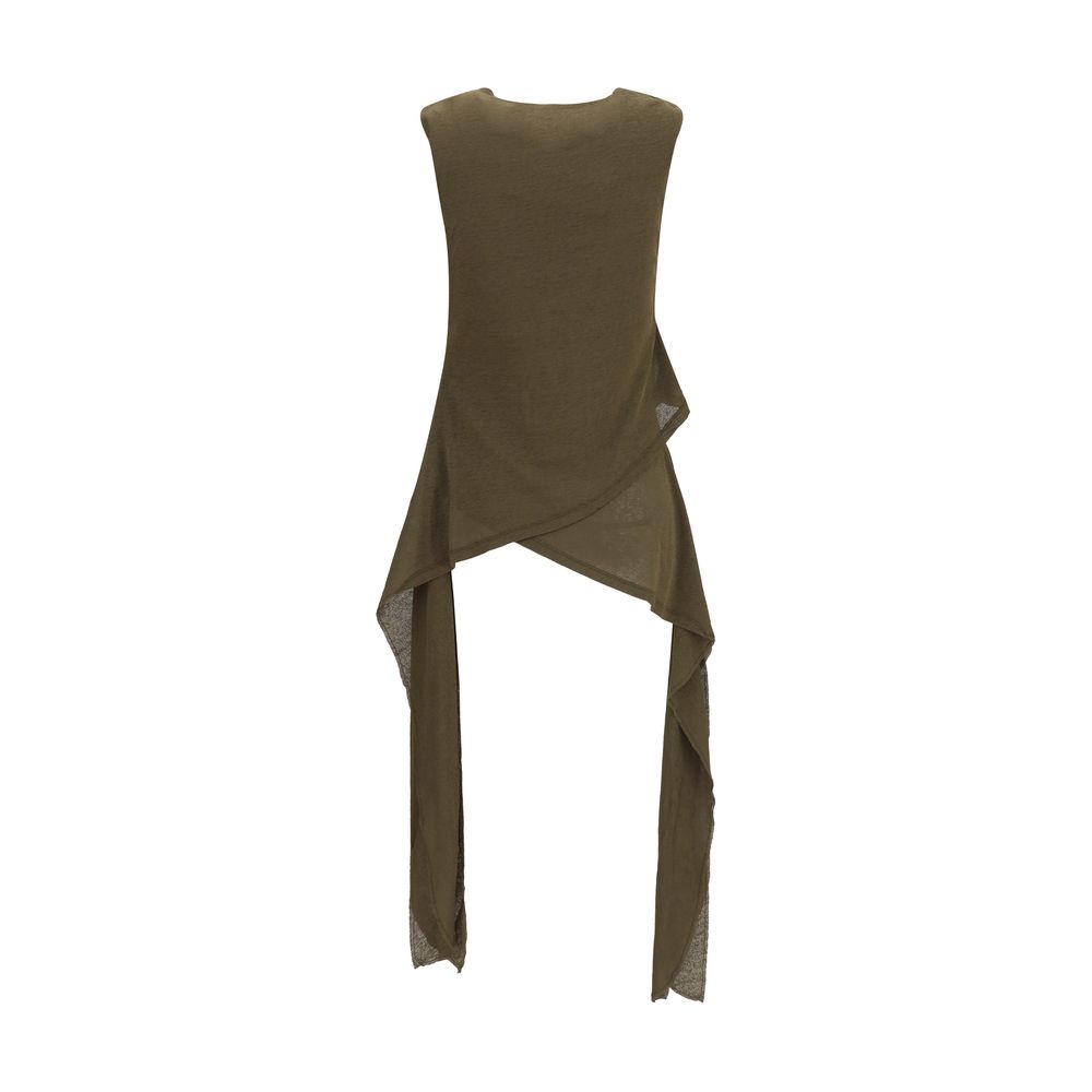 Ganni Grüne Polyester-Bluse