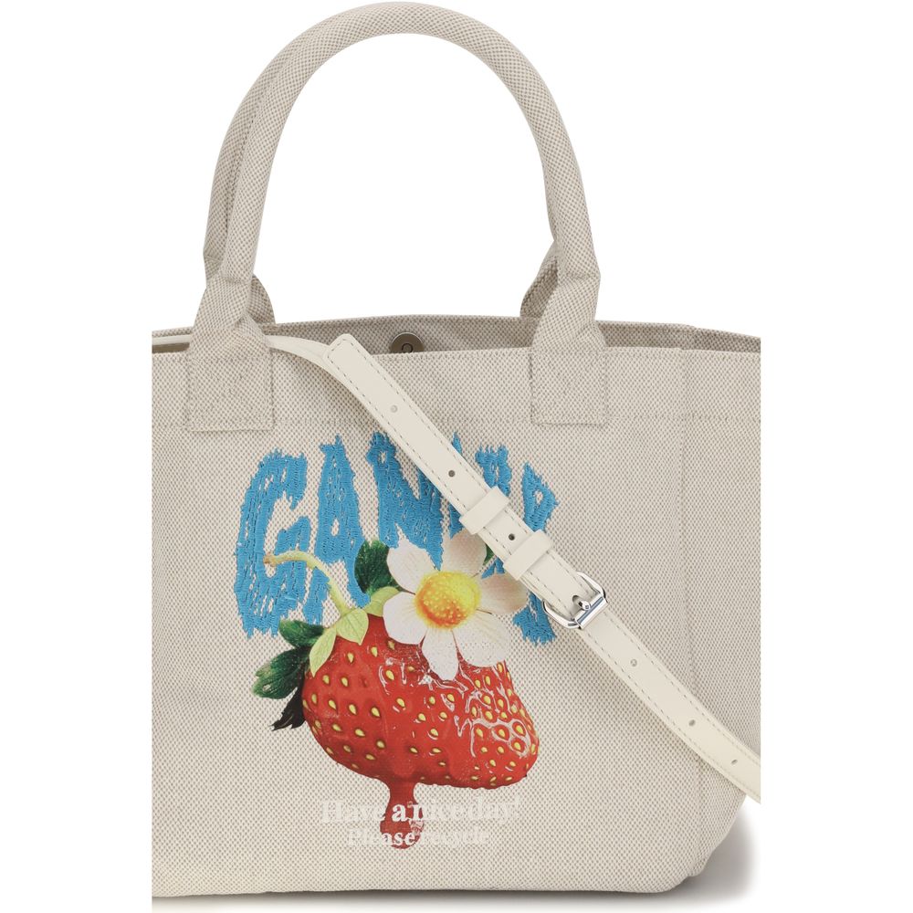 Ganni Beige Polyester Shoulder Bag