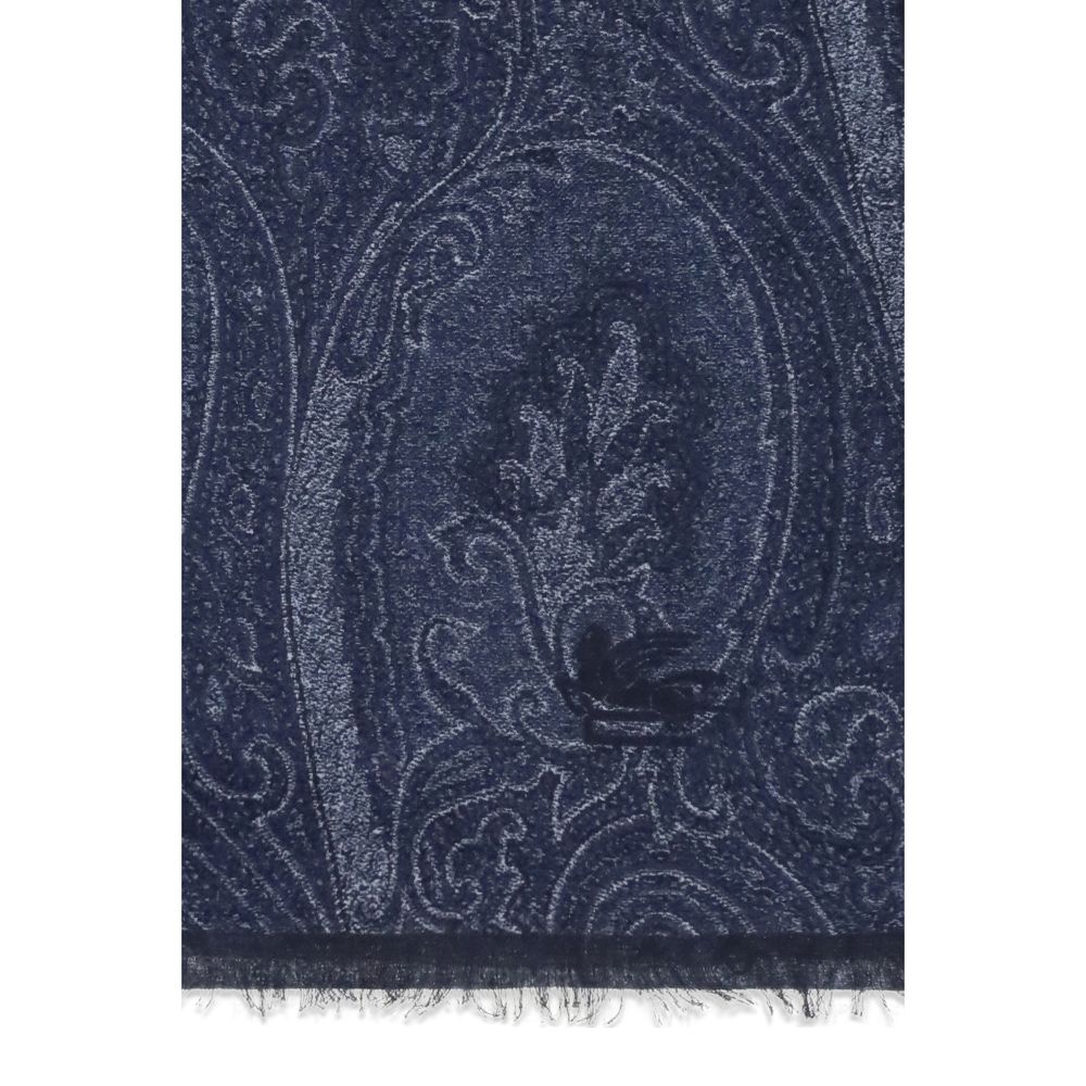 Etro Blauer Modal-Schal