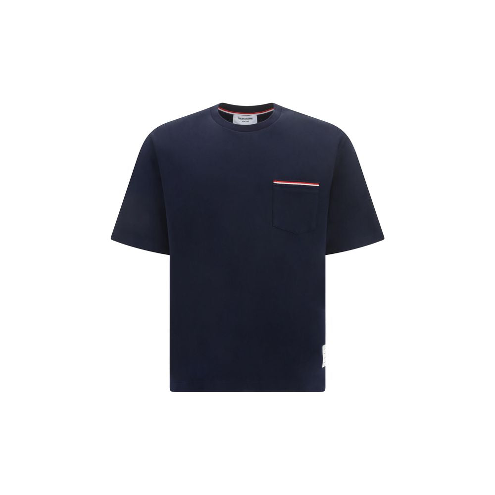 Thom Browne Blaues Baumwoll-T-Shirt