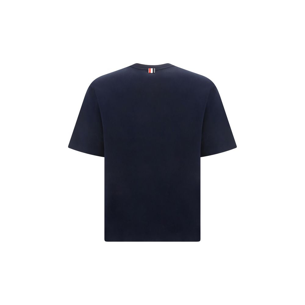Thom Browne Blaues Baumwoll-T-Shirt