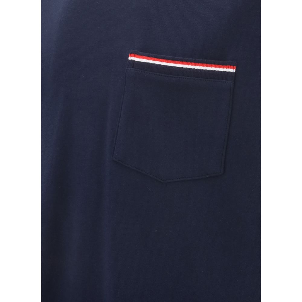 Thom Browne Blaues Baumwoll-T-Shirt
