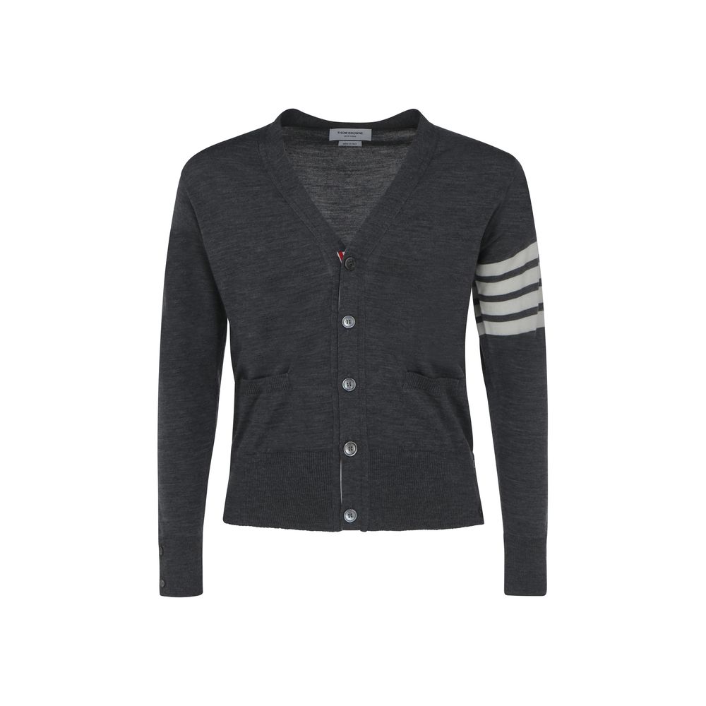 Thom Browne Grauer Woll Cardigan Ovis Aries