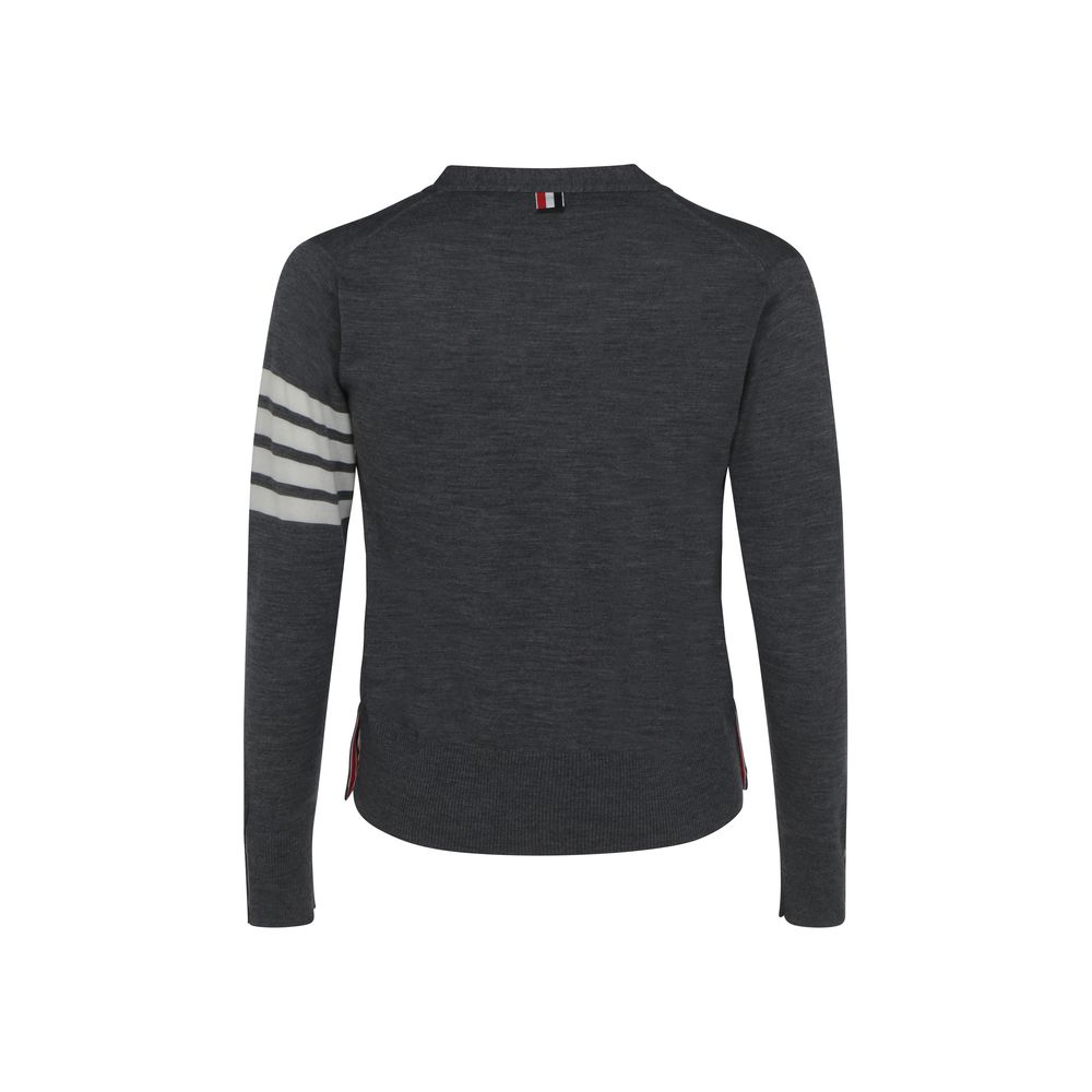 Thom Browne Grauer Woll Cardigan Ovis Aries