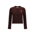 Maison Kitsuné Brauner Woll Cardigan Oves Aries