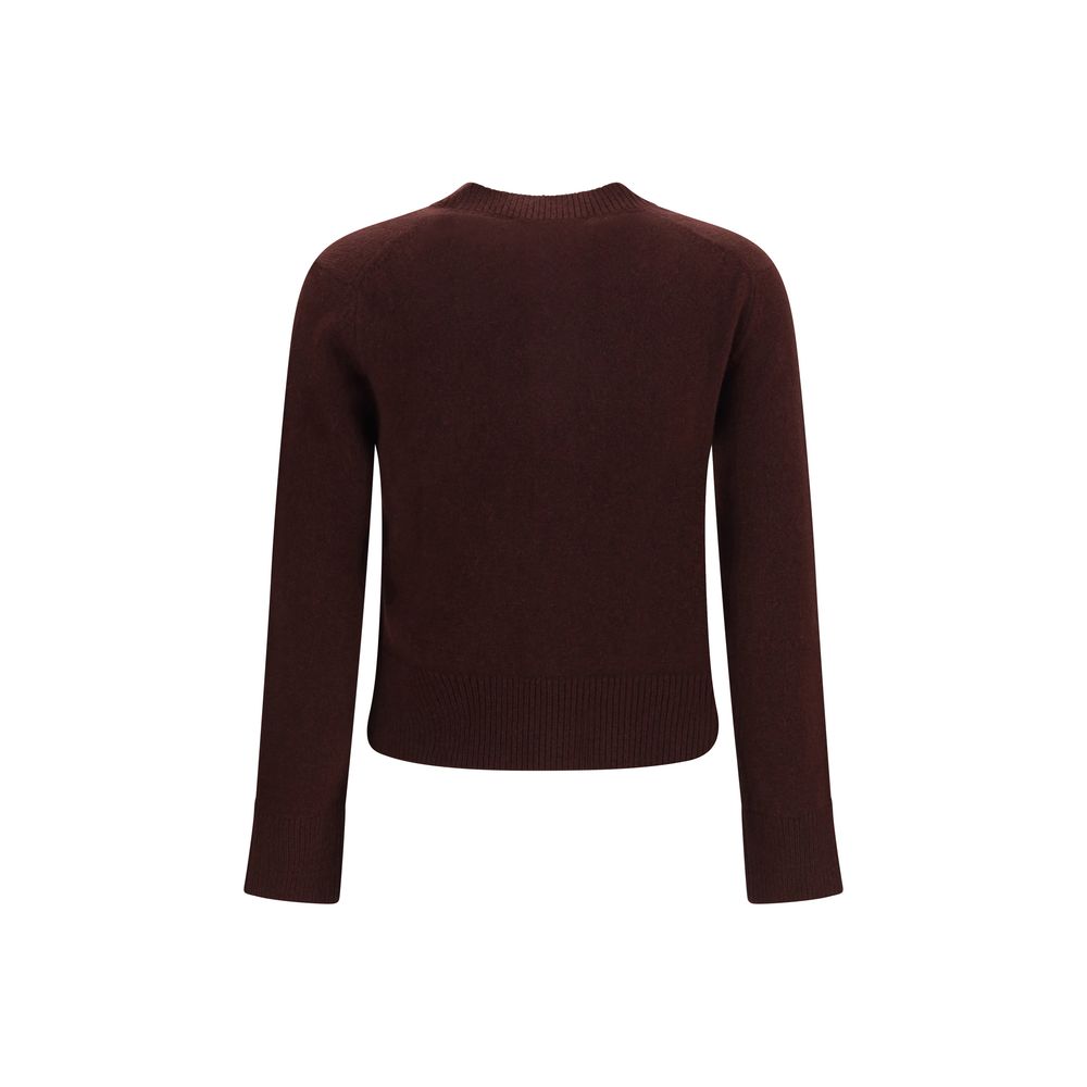 Maison Kitsuné Brauner Woll Cardigan Oves Aries