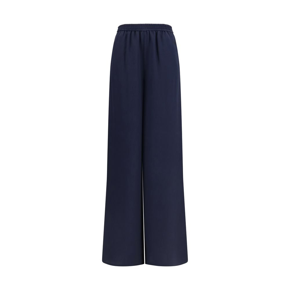 Max Mara Blaue Seidenhose für die Freizeit