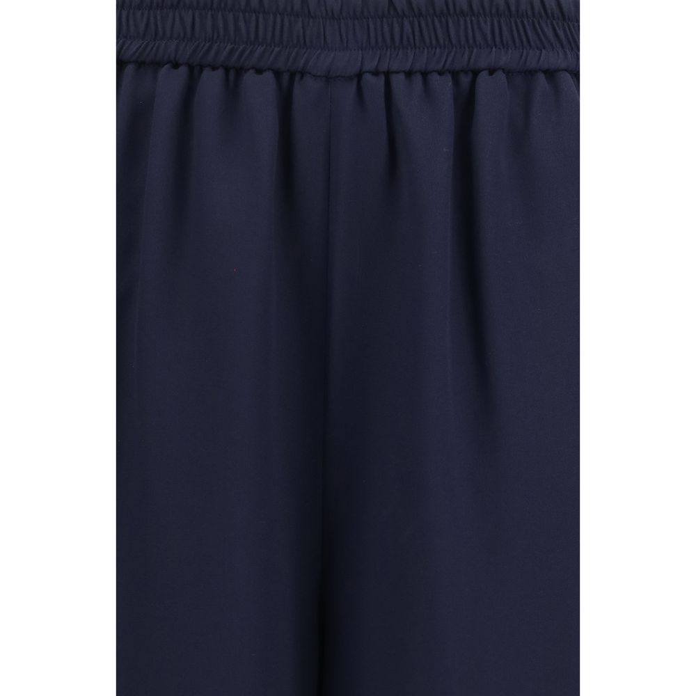 Max Mara Blaue Seidenhose für die Freizeit