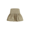 Ganni Beige Cotton Mini Skirt