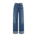 Dolce & Gabbana Blaue Jeans aus Baumwolle im geraden Schnitt