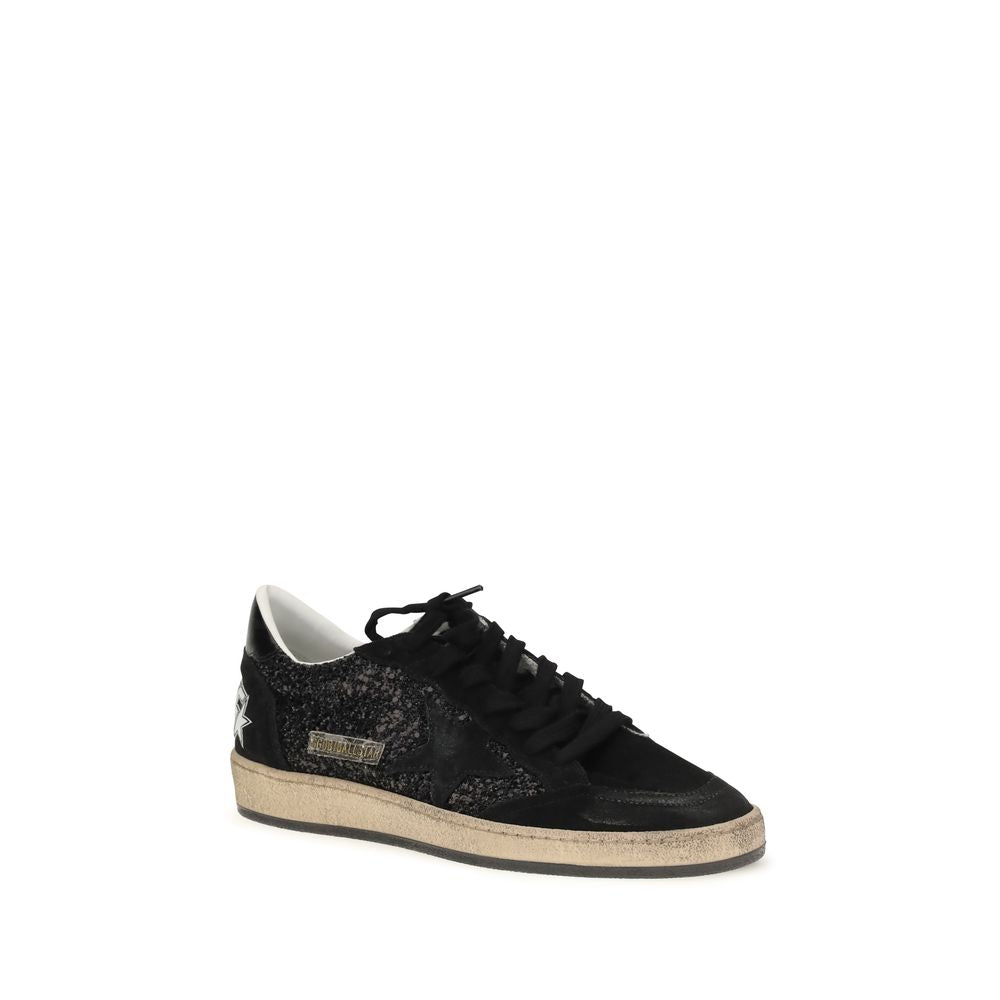 Golden Goose Schwarze Bos Taurus Kalbsleder Low-Top-Sneaker