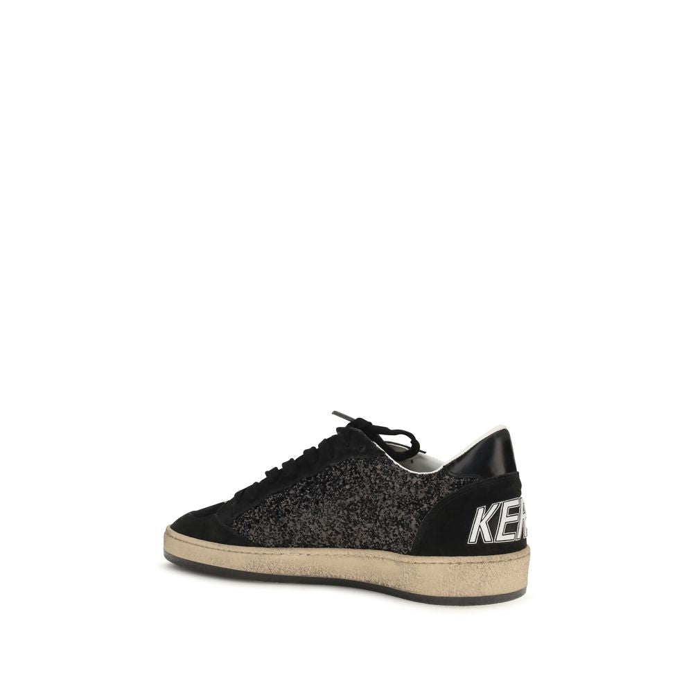 Golden Goose Schwarze Bos Taurus Kalbsleder Low-Top-Sneaker
