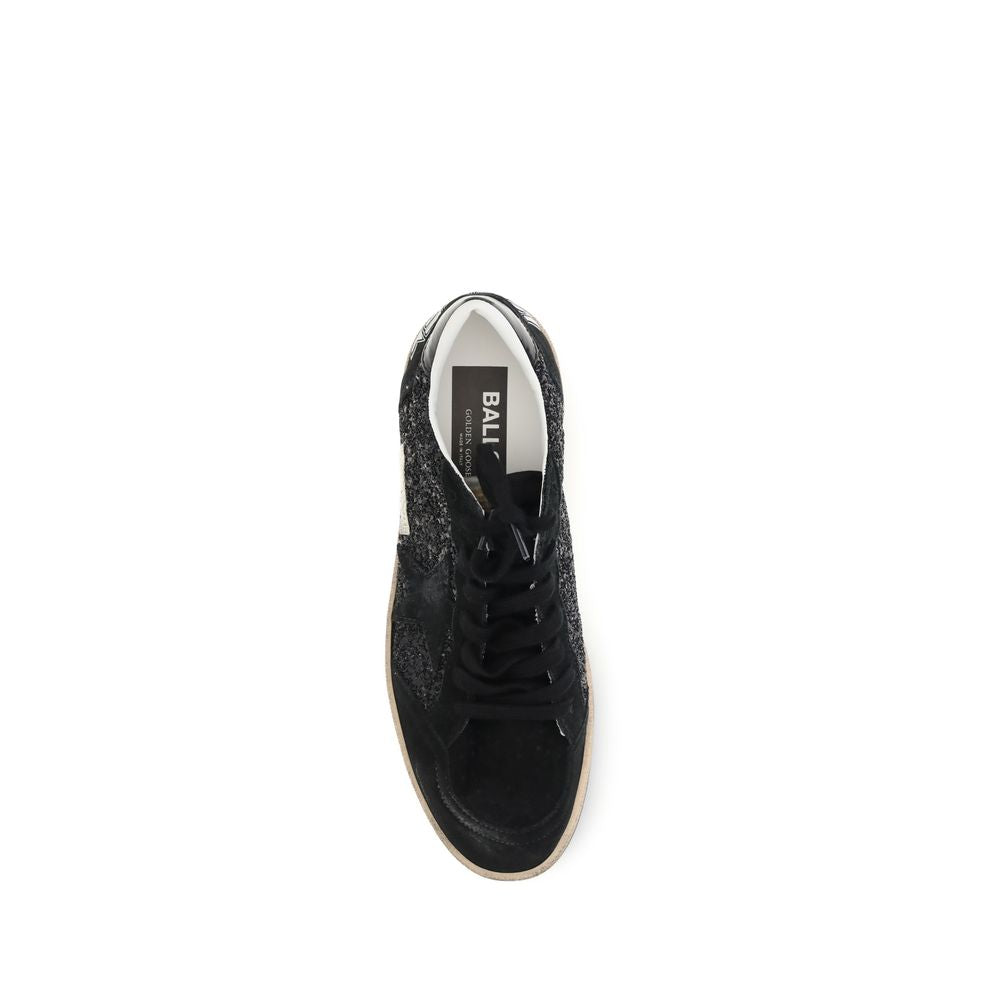 Golden Goose Schwarze Bos Taurus Kalbsleder Low-Top-Sneaker