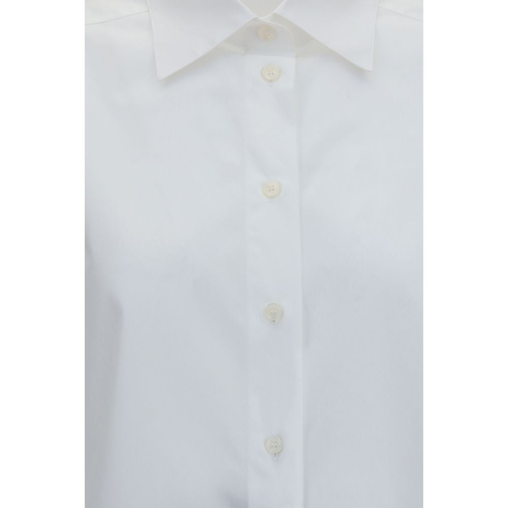 Dolce & Gabbana Weißes Baumwollkleidhemd