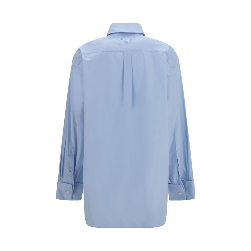 Prada Blaues Baumwollhemd