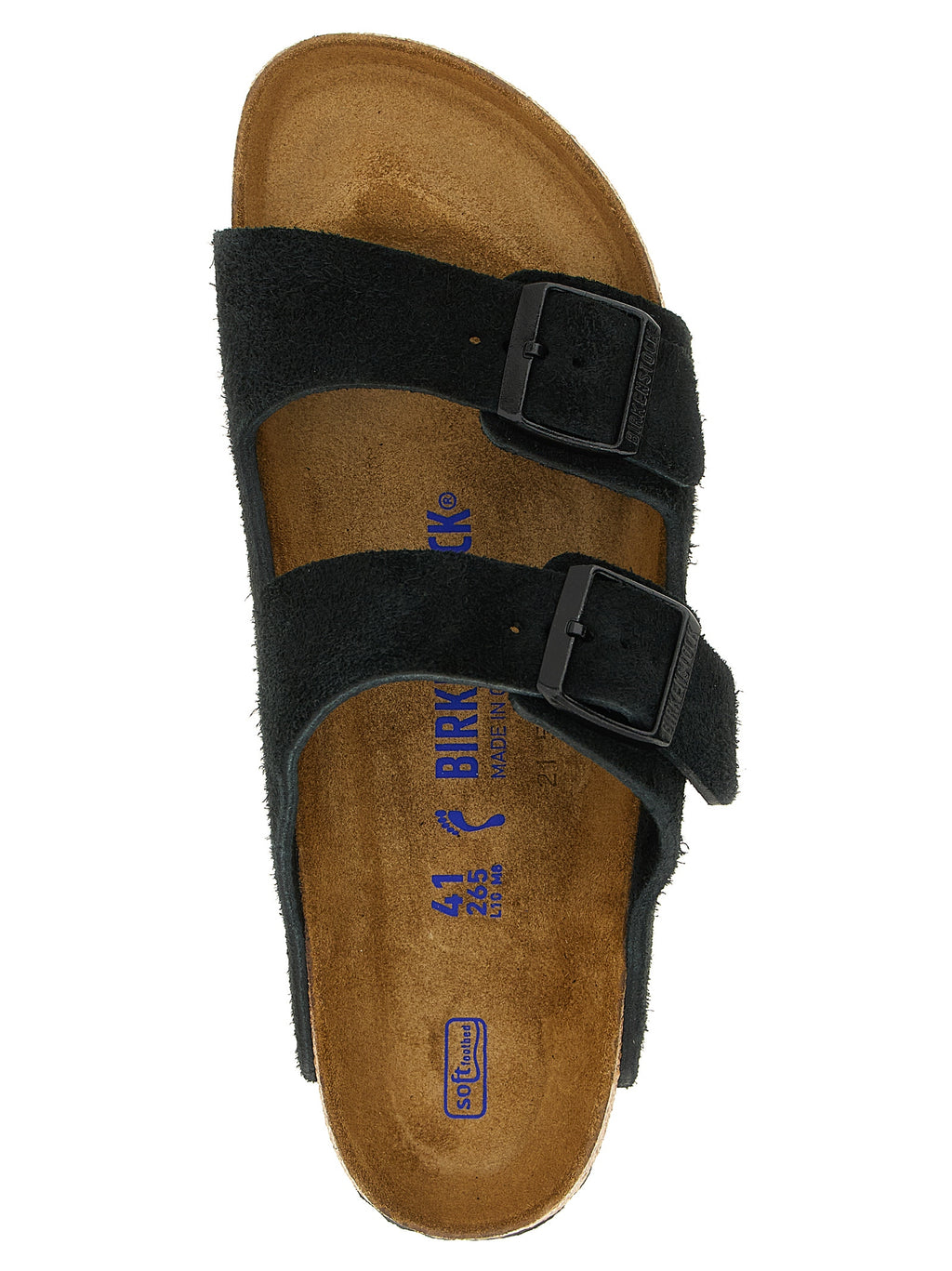 Birkenstock Schwarze Kalbsleder-Slipper
