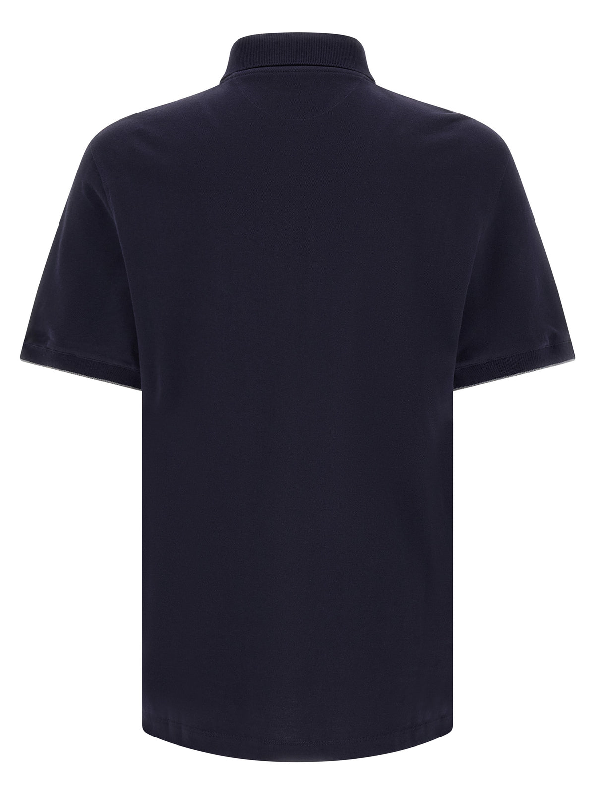 Brunello Cucinelli Blaues Baumwoll-Polohemd