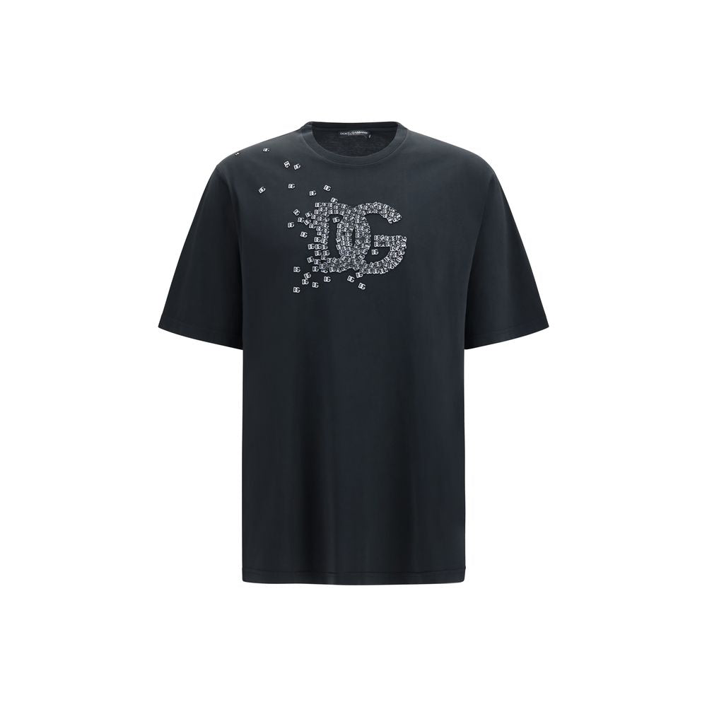 Dolce & Gabbana Schwarzes Baumwoll-T-Shirt